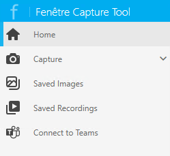 Capture Tool menu